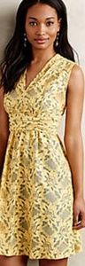 Anthropologie Plenty by Tracey Reese yellow dress